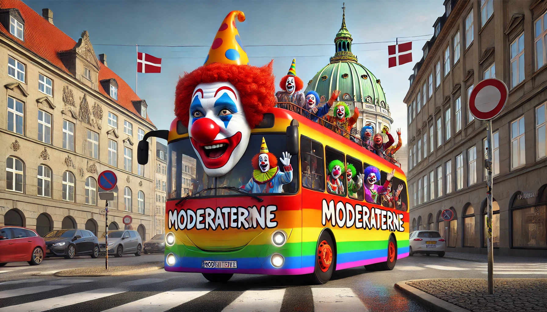Sidder Lars Abel med i klovnebussen? Eller er han blevet kørt over af den...?